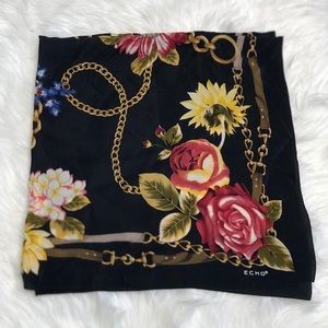 Echo Floral Square Silk Scarf